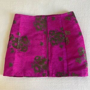 [Free People] Floral Pink Mini Skirt